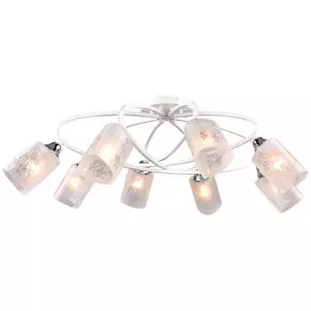 люстра потолочная РОССВЕТ Кадриль 8х60Вт Е27 металл белый