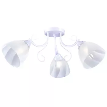 люстра потолочная РОССВЕТ Кокетка 3х60Вт Е27 металл стекло