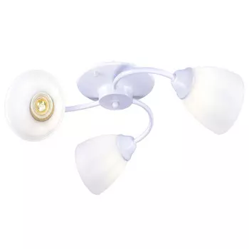 люстра потолочная РОССВЕТ Люпин 3х20Вт Е27 белый металл пластик