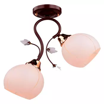 люстра потолочная РОССВЕТ Орхидея 2х60Вт Е27 металл коричневый