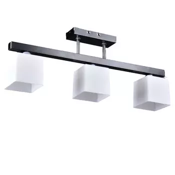 люстра потолочная РОССВЕТ Сегмент 3х20Вт E27 металл черный