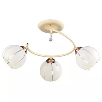 люстра потолочная РОССВЕТ Сюзи 3х60Вт Е27 металл беж