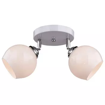 люстра потолочная РОССВЕТ Тора 2х40Вт Е27 металл белый