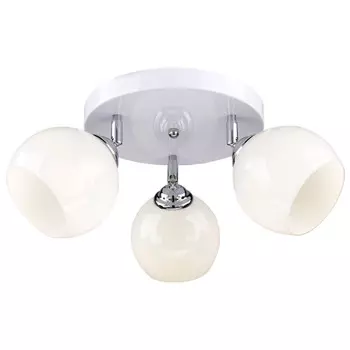 люстра потолочная РОССВЕТ Тора 3х40Вт Е27 металл белый