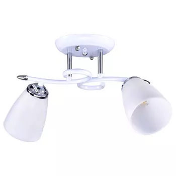 люстра потолочная РОССВЕТ Вьюн 2х20Вт Е27 металл пластик белый