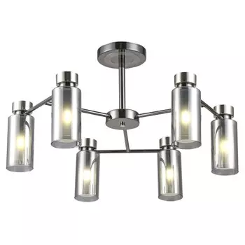 люстра потолочная Schaffner Corneta 6x15Вт E14 стекло металл хром