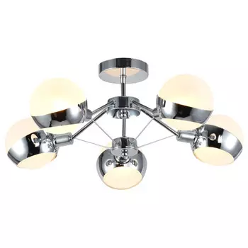 люстра потолочная SCHAFFNER Exento 5xE14 40Вт стекло металл хром