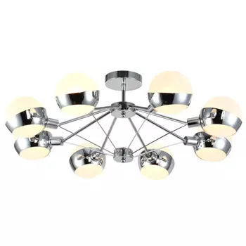 люстра потолочная SCHAFFNER Exento 8xE14 40Вт стекло металл хром