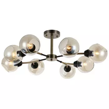 люстра потолочная Schaffner Fineza E27 8x60Вт стекло металл бронза