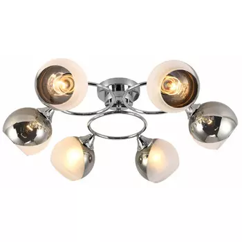 люстра потолочная SCHAFFNER Fresco 6xE27 60Вт стекло металл хром