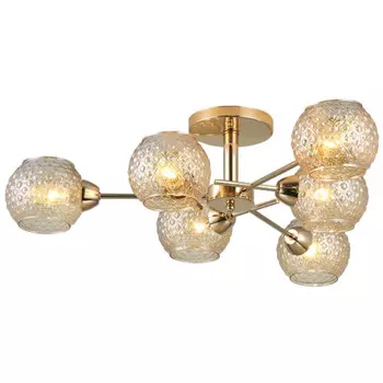 люстра потолочная Schaffner Hogar 6x40Вт E27стекло металл золото