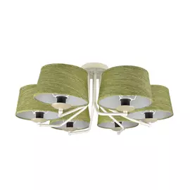 люстра потолочная СВЕТПРОМ Гобелен 6х40Вт Е14 текстиль оливковый