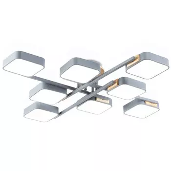 люстра потолочная светодиодная AMBRELLA Comfort 144Вт (без ПДУ) серый/дерево