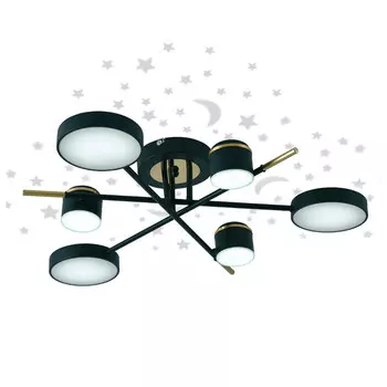 люстра потолочная светодиодная JUPITER Scandy-Stars 99Вт черный