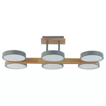 люстра потолочная светодиодная LUMION Ledio LED 108Вт 3000-6000К металл акрил серый дерево