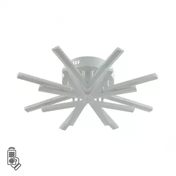 люстра потолочная светодиодная LUMION Ledio LED с ПДУ 65Вт 3000/6000К металл акрил белый