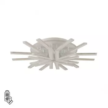 люстра потолочная светодиодная LUMION Ledio LED с ПДУ 95Вт 3000/6000К металл акрил белый