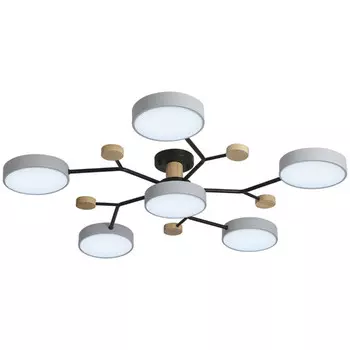 люстра потолочная светодиодная RITTER Scandia с ДУ 84Вт LED серый