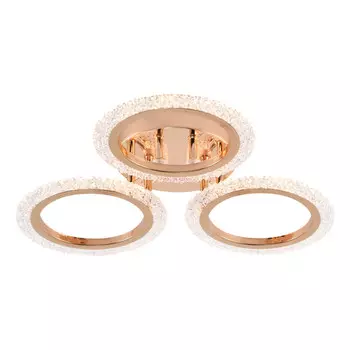 люстра потолочная светодиодная RIVOLI Evlalia 42Вт 3000/6000К с ДУ золото хрусталь