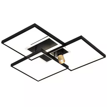 люстра потолочная светодиодная SCHAFFNER Controllo 152 Вт+3Вт чёрный