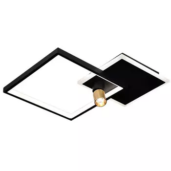 люстра потолочная светодиодная SCHAFFNER Controllo LED 72Вт+3Вт чёрный