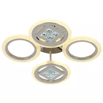 люстра потолочная светодиодная SCHAFFNER Fleco 4х23Вт LED 3020Лм хром