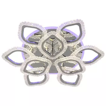 люстра потолочная светодиодная SCHAFFNER Ruido 126Вт+30Вт пластик металл хром