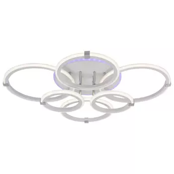 люстра потолочная светодиодная SCHAFFNER Rustico 140Вт +8Вт пластик металл белый