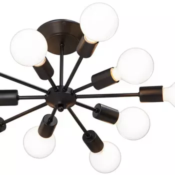 люстра потолочная VITALUCE Cloud E27 10х60Вт металл черный