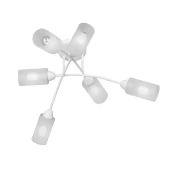 люстра потолочная VITALUCE Lime E27 6х40Вт металл стекло белый