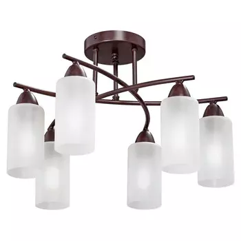 люстра потолочная VITALUCE Monika 6х60Вт E27 металл коричневый