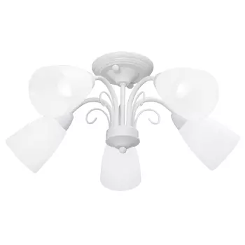 люстра потолочная VITALUCE Shy E14 5х40Вт металл белый