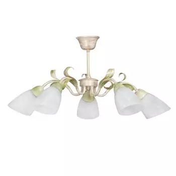 люстра потолочная VITALUCE Starlig 5х40Вт E14 металл бежевый