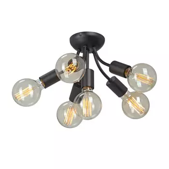 люстра потолочная VITALUCEE Bright E27 6х40Вт металл черный