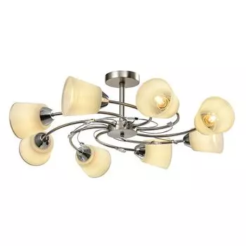 люстра Powerlight Spring 1-010780 8 x E27 x 60 Вт никель