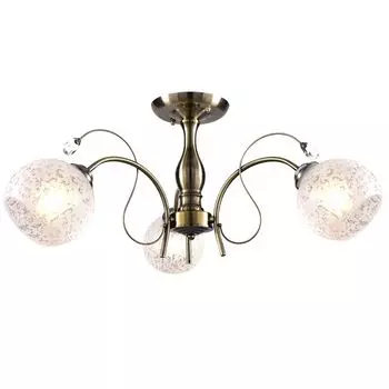 люстра РОССвет РС22377 AB/3C 3 x E27 x 60 Вт, бронзовая