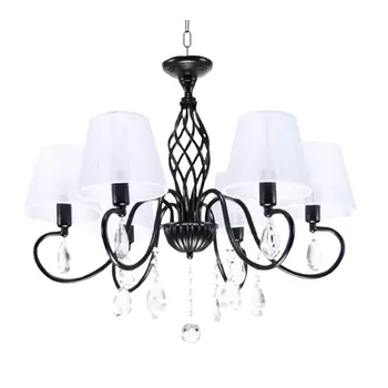 люстра СВЕТПРОМ Каприз 6x40Вт E14 текстиль,металл черный