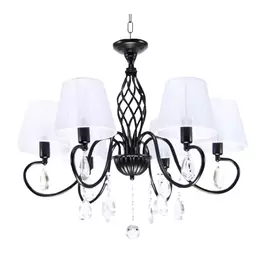 люстра СВЕТПРОМ Каприз 6x40Вт E14 текстиль,металл черный
