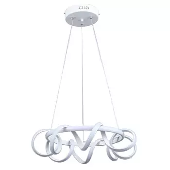 люстра подвесная светодиодная DECITY Аурих 2х21Вт+2х54Вт LED металл акрилл белый