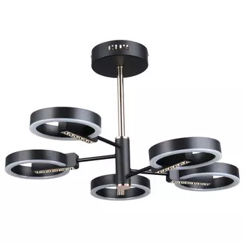 люстра потолочная светодиодная DECITY Драйв 50Втх2 LED металл акрил черный