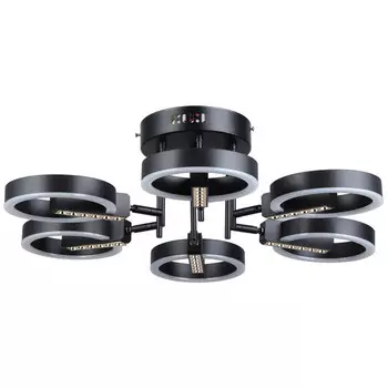 люстра потолочная светодиодная DECITY Драйв 6х10Втх2 LED металл акрил черный