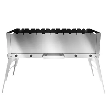 мангал разборный Optimus Plus Stainless 59х34,5х28,8см сталь 2мм