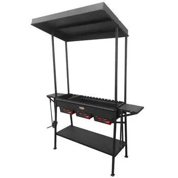 мангал стационарный Pegasus 1680х750х2090мм жаропрочная сталь 2мм