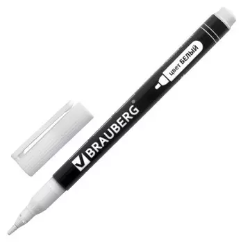 маркер перманентный BRAUBERG W2 белый