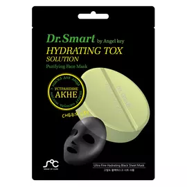 маска для лица DR.SMART Hydrating Tox Solution для проблемной кожи лица с маслом чайного дерева, 3 мл, тканевая