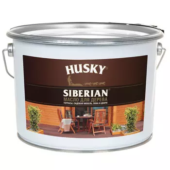 масло для дерева HUSKY SIBERIAN 9л бесцветный, арт.32017