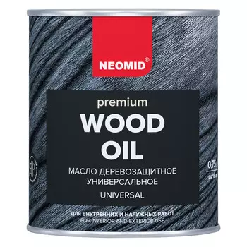 масло для дерева NEOMID Premium 0,75л серый жемчуг, арт.4650070641335