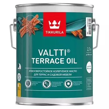 масло для террас TIKKURILA Valtti Terrace Oil EC 2,7л бесцветное, арт.700010364