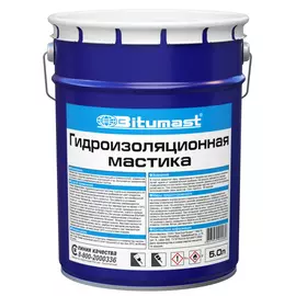 мастика BITUMAST гидроизоляционная 5л, арт.ЭК000125884