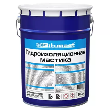 мастика BITUMAST гидроизоляционная 5л, арт.ЭК000125884